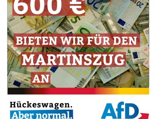 AfD stellt weitere 600€ für Kinder zur Verfügung.