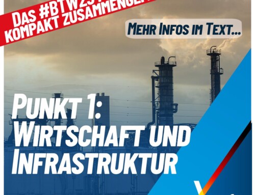 Zeit für Wohlstand, Wirtschaft und Infrastruktur.