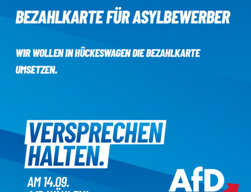Bezahlkarte für Asylbewerber auch in Hückeswagen.