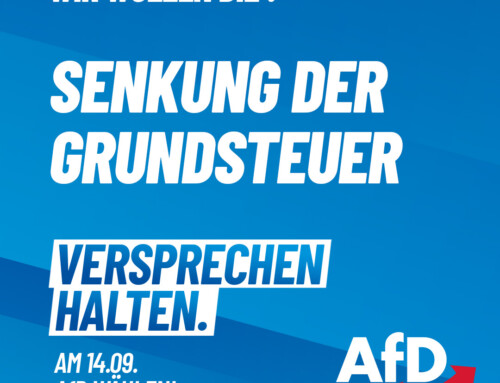 Die AfD in Hückeswagen setzt sich für eine Senkung der Grundsteuer ein.