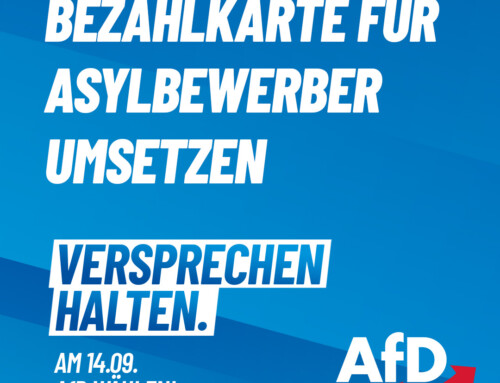 Wir wollen in Hückeswagen die Bezahlkarte umsetzen für Asylbewerber!