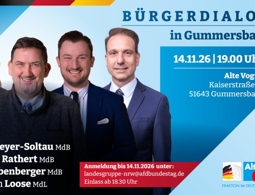 Bundespolitik hautnah erleben – AfD-Bundestagsfraktion macht Station im Oberbergischen Kreis